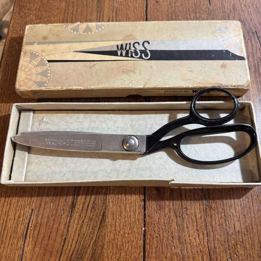 Vintage  WISS Model CB9 Large / Heavy Duty‎ 9" Pinking Shears Orginal Box USA